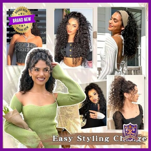 18 Inch Curly Synthetic Ponytail Extension Clip-In Hairpiece for Daily Party main image 5